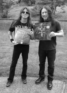 Todd and Michael holding up "my" copy of the new LP...sweet vinyl